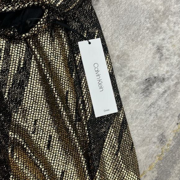 Brand new, black and gold belted Calvin Klein dress - Picture 2 of 3